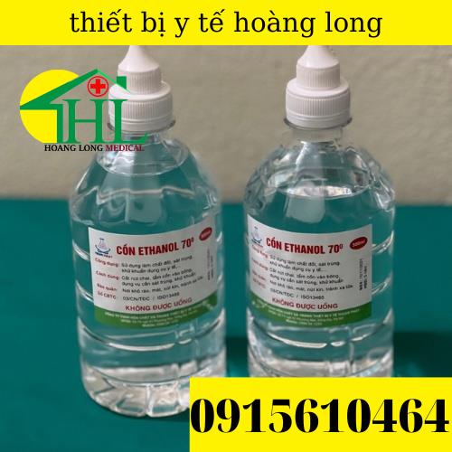 Thùng 24 Chai Cồn Y Tế - Cồn 70 Độ 500 ml Ethanol Sát Khuẩn Rửa Tay, Dùng Cho Máy Phun Khử Trùng Chai 500 ml