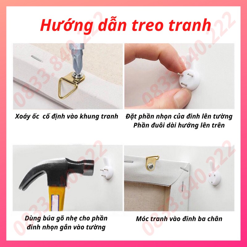 Tranh tô màu theo số tranh sơn dầu số hóa phong cảnh có khung