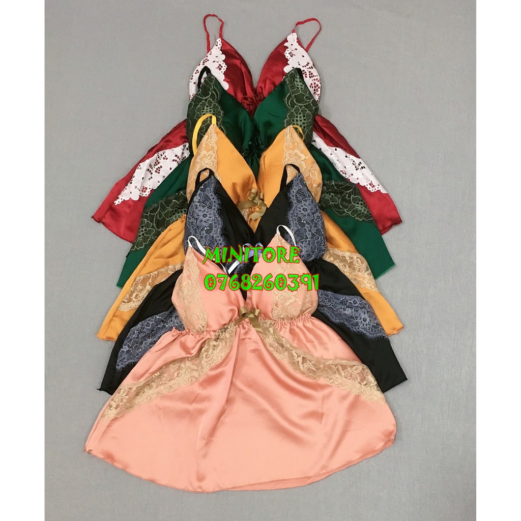 [40KG - 55 KG]ĐỒ NGỦ SEXY SATIN CÓ MÚT - Vải siêu mát siêu xinh không nhăn hàng xưởng nhà may bao chắc chắn bao đẹp | BigBuy360 - bigbuy360.vn