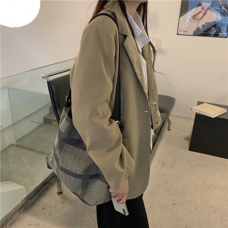 Túi Xách Vải Canvas Cỡ Lớn In Họa Tiết Thổ Cẩm Xinh Xắn Cho Nữ