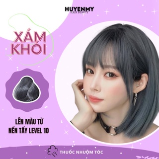 Thuốc Nhuộm Tóc XÁM KHÓI tặng kèm găng tay,trùm tai ni lông tiện lợi