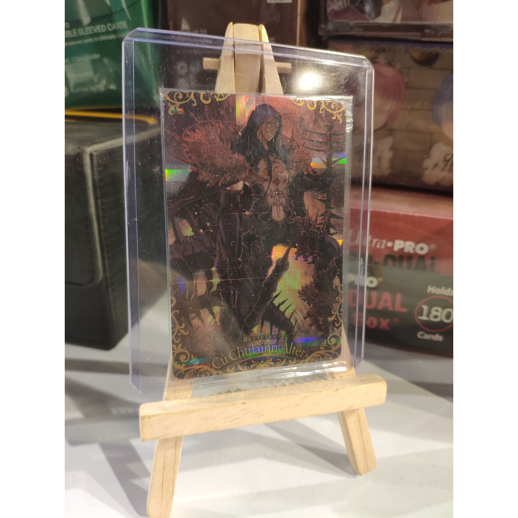 Thẻ bài bánh xốp Fate Grand Order FGO Cú Chulainn Alter SR - Secret Rare - Tặng bọc bài nhựa bảo quản