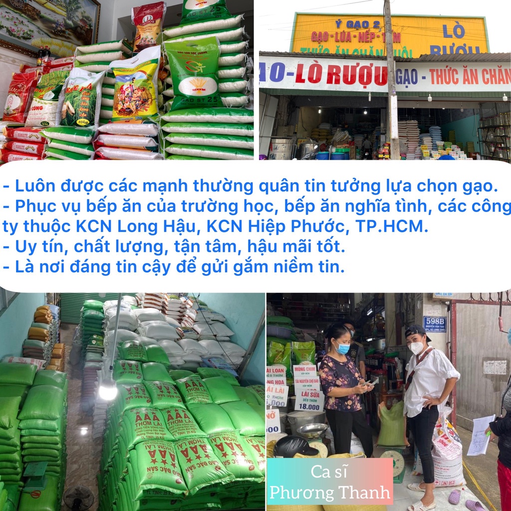 Gạo Lài Miên Túi 10kg - Thuộc dòng gạo dẻo vừa, hạt gạo trắng bóng, có ít bạc bụng, mùi thơm nhẹ