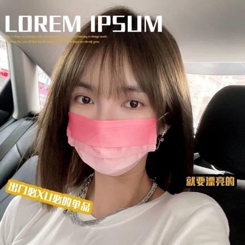 Combo 10 Khẩu trang pastel cầu vồng mix màu