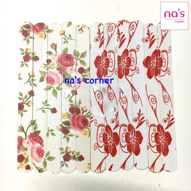 Dũa móng tay đen hồng xanh, hoạ tiết dày kitty thỏ hồng cầu vòng