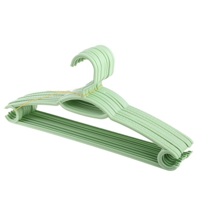 Set 10 Móc Treo Quần Áo Bằng Nhựa Chống Trượt Nhiều Màu Sắc Tiết Kiệm Không Gian