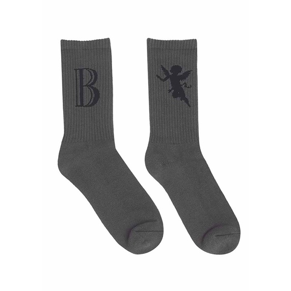 BOBUI SOCKS - LOGO/ GREY