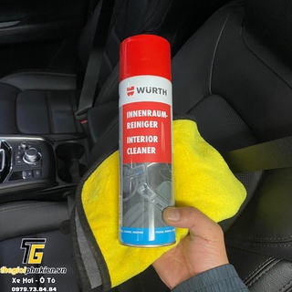 Chai xịt vệ sinh nội thất xe hơi, ô tô chính hãng wurth interior cleaner 500ml dạng bọt
