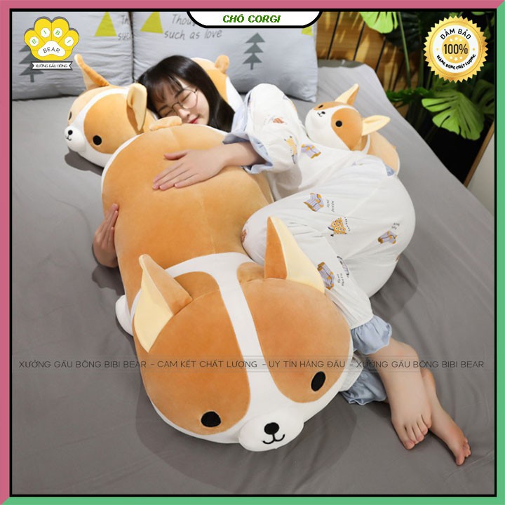 ❤️Sale Khủng❤️ Gấu bông chó corgi nằm mông to dễ thương -Thú nhồi bông sang trọng