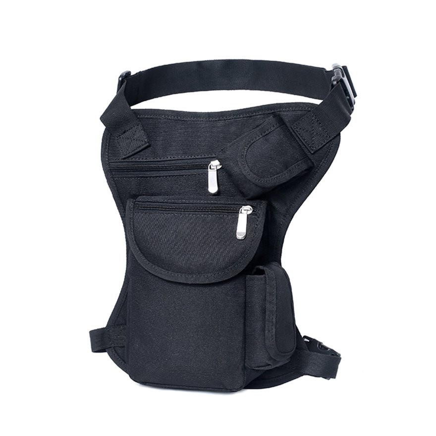 Canvas Waist Bag Fanny Pack Racing Drop Leg Bag Motorcycle Outdoor Bag Pouch