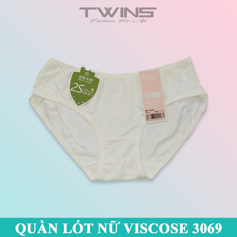 Quần lót nữ cotton cao cấp trơn Viscose Banliya 3069 dạng lưng nhỏ mềm mại thoáng mát freesize dưới 60kg