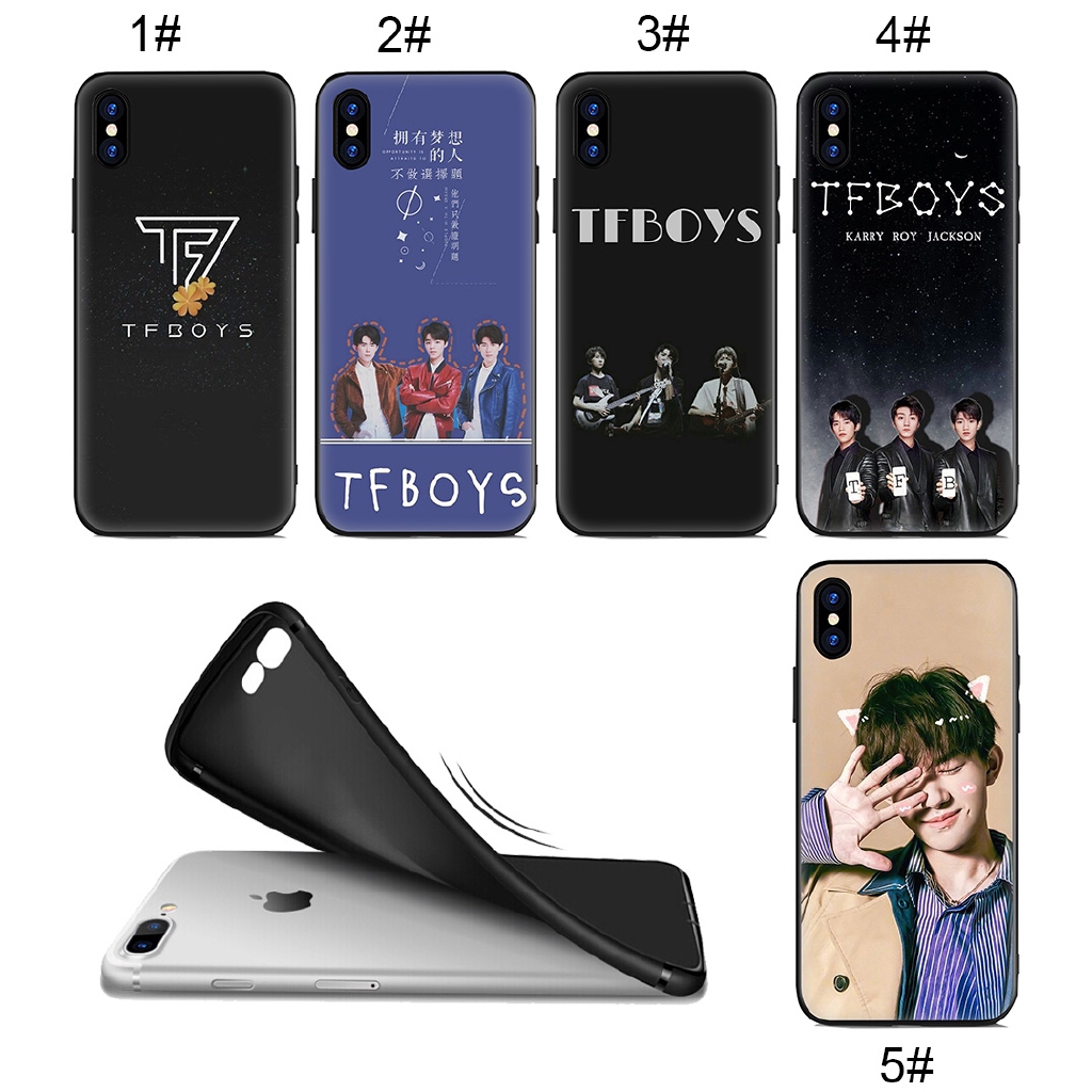 Ốp điện thoại dẻo họa tiết nhóm nhạc tfboys cho dòng iPhone XS Max XR 8 7 Plus 6 6S 5S SE TF