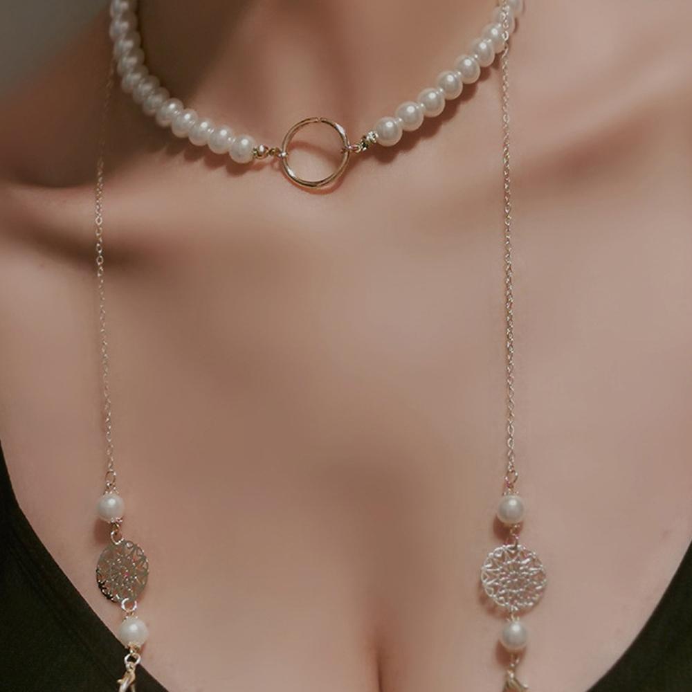 Dây Đeo Mắt Kính Chống Thất Lạc Họa Tiết Hoa Rỗng Kèm Kẹp Mắt Kính