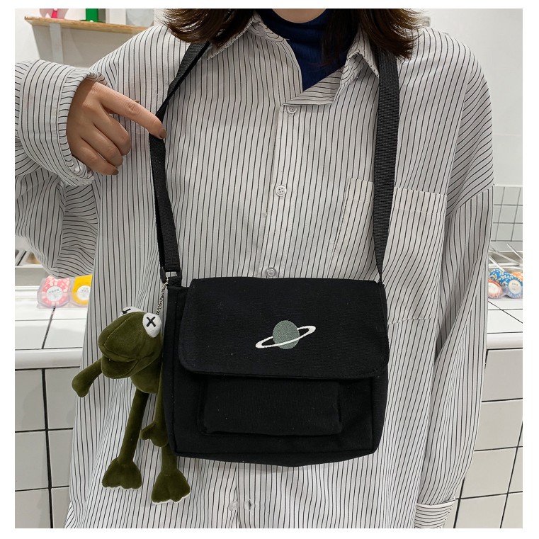 Túi Vải Canvas Đeo Vai Phong Cách Hàn Quốc Dành Cho Nam Nữ - Túi Tote Đeo Chéo Unisex | BigBuy360 - bigbuy360.vn