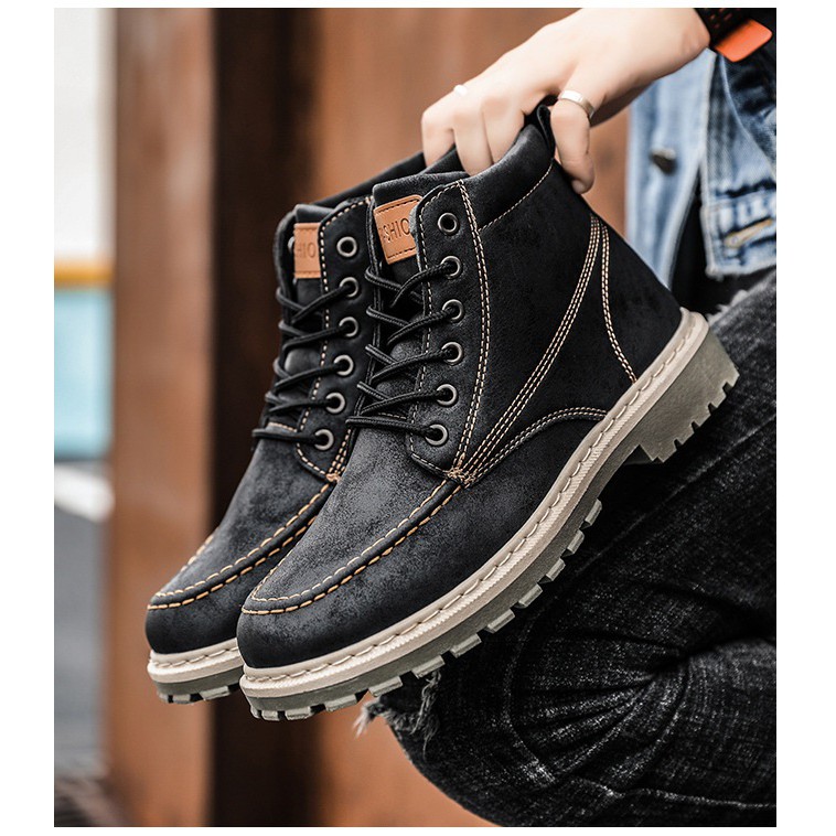 Giày cao cổ nam Fashion kiểu dáng đường phố bụi bặm mẫu mới 2020 | BigBuy360 - bigbuy360.vn