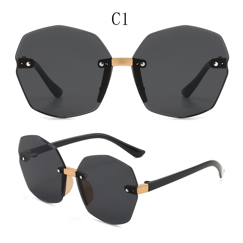 Kính Mát Không Viền Chống Nắng Màu Gradient Thời Trang Cho Bé Trai Và Bé Gái