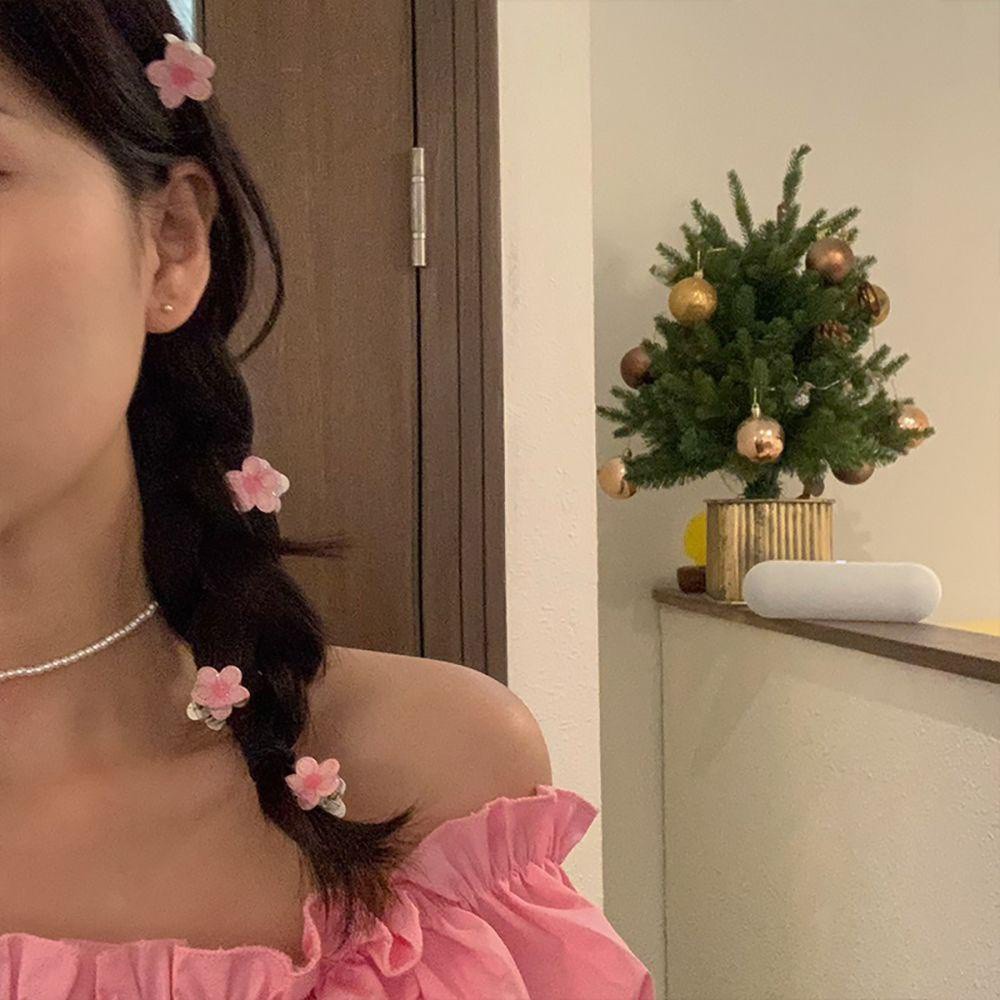 Set 4 Kẹp Tóc Hình Hoa Anh Đào Nhiều Màu Dễ Thương Cho Nữ