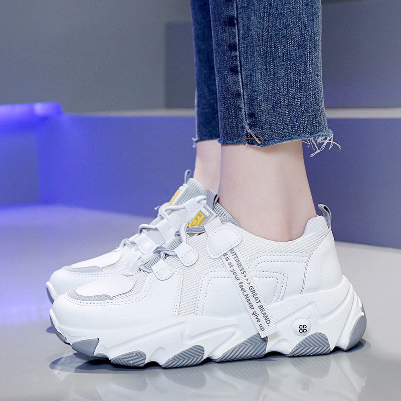 Giày sneaker nữ độn đế tăng 6.5cm chiều cao phong cách Hàn Quốc | WebRaoVat - webraovat.net.vn