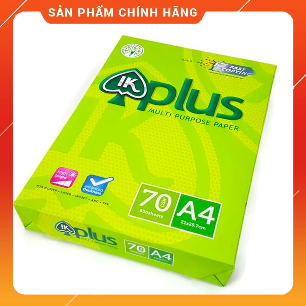 Giấy in IK Plus khổ A4 70gsm