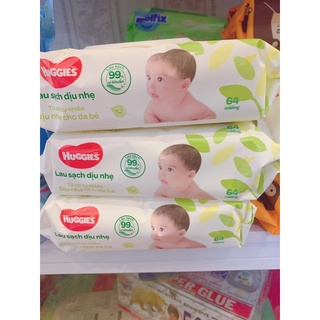 Khăn ướt Huggies không mùi 64 miếng