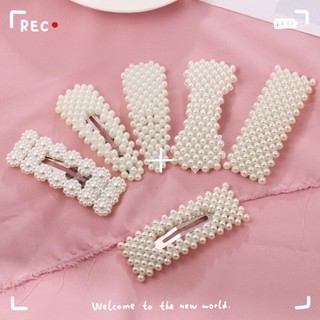 Kẹp tóc đính hạt ngọc đơn giản dễ thương 🌸 nhiều kiểu để lựa chọn.