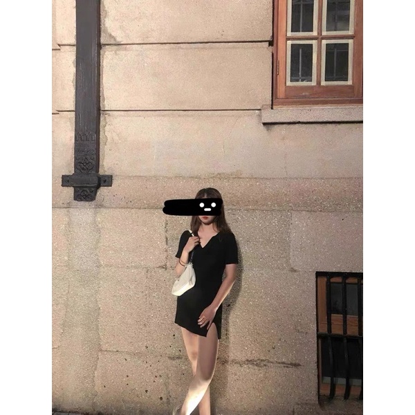 🌸 Váy body cổ V xẻ tà siu sexy COÁ ẢNH THẬT | BigBuy360 - bigbuy360.vn