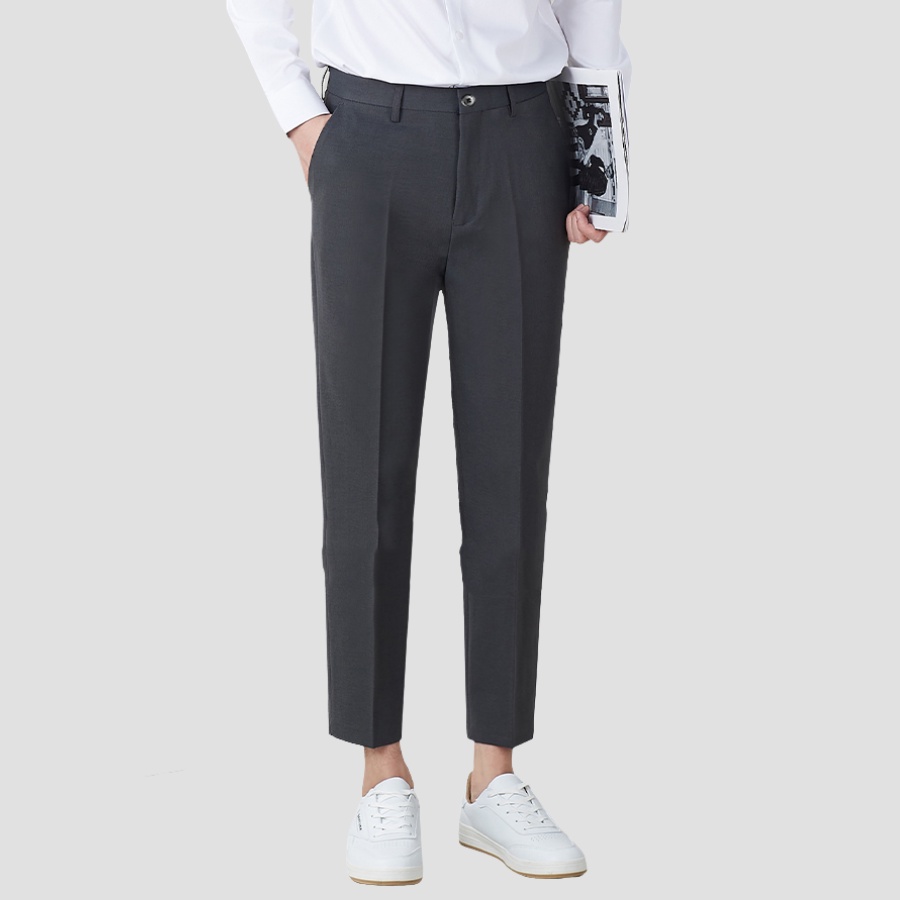 Quần baggy nam ống rộng cao cấp BASIC vải cotton chéo co dãn không nhăn xù chất lượng cao
