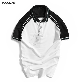 Áo Polo nam cổ bẻ Raglan NoRo vải cá sấu Cotton xuất xịn,chuẩn form,sang trọng-lịch lãm màu Trắng P51 - POLOMAN
