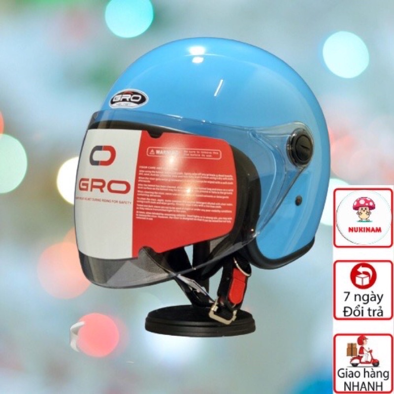 Nón bảo hiểm nữ chính hãng gro 818 nhiều màu giúp mọi người an toàn khi tham ra giao thông
