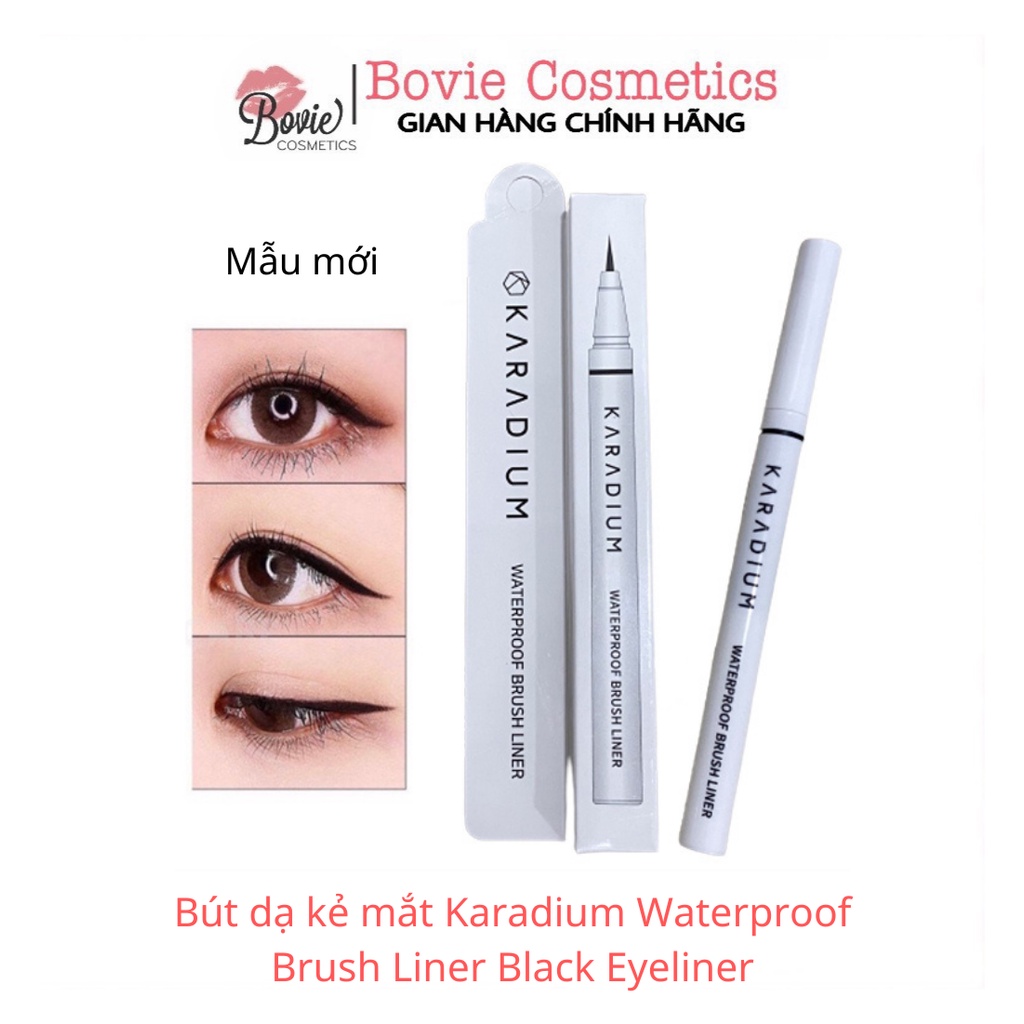 Bút dạ kẻ mắt Karadium Waterproof Brush Liner Black Eyeliner