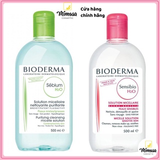 Nước Tẩy Trang Bioderma Sébium Créaline H2O 500ml chính hãng Pháp xanh hồng bản mới nhất