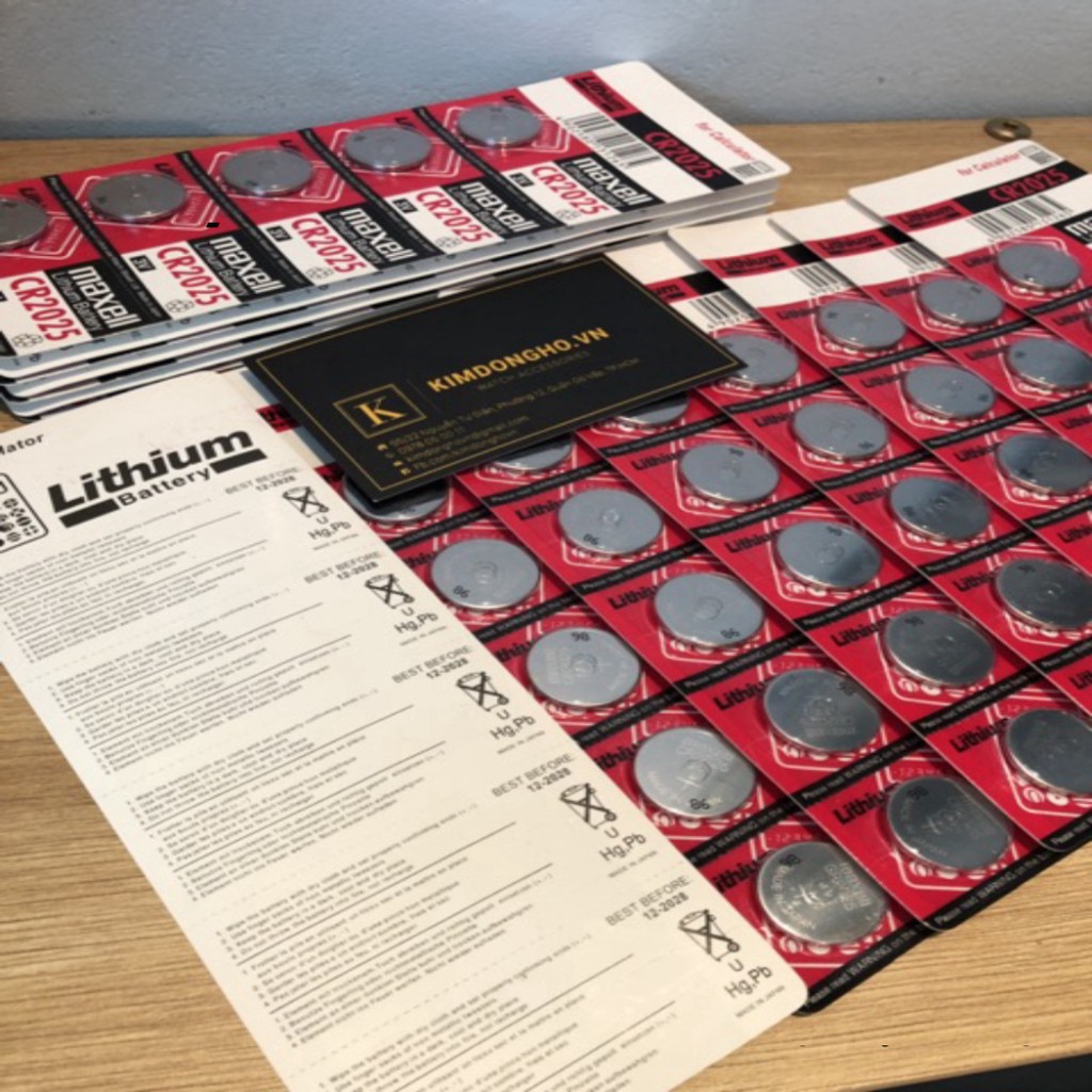 Vỉ pin 2025 Maxell CR2025 - Pin 3v Lithium