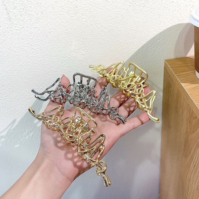 Kẹp Tóc Phong Cách Hàn Quốc Cá Tính Cho Nữ#Kẹp Tóc Cá Mập Kim Loại Mới 39; s