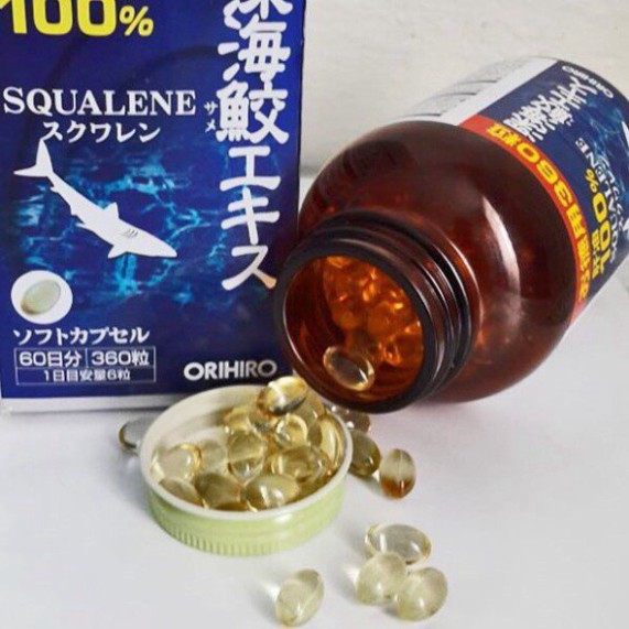 ƯU ĐÃI [HCM] Viên Uống Orihiro Shark Squalene 360 Viên Chiết Xuất Dầu Gan Cá Mập Sụn Vi Cá Mập Nhật Bản (AUTH) ƯU ĐÃI