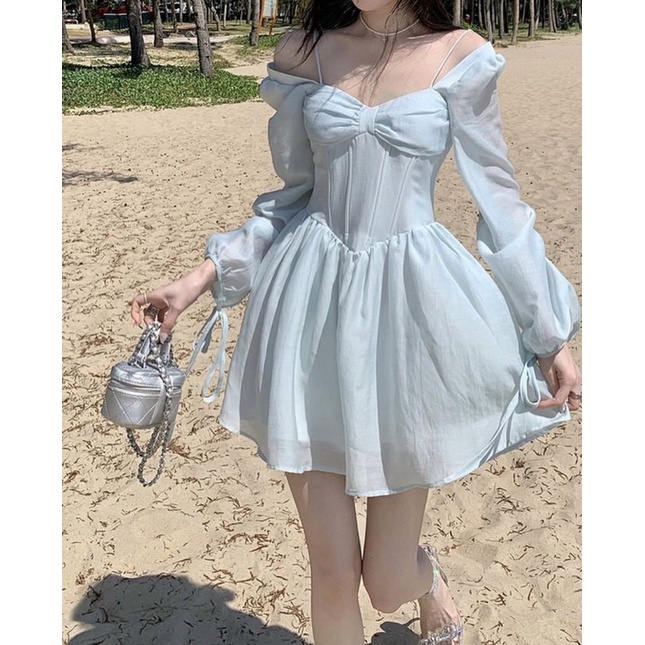 ĐẦM CORSET NƠ NGỰC