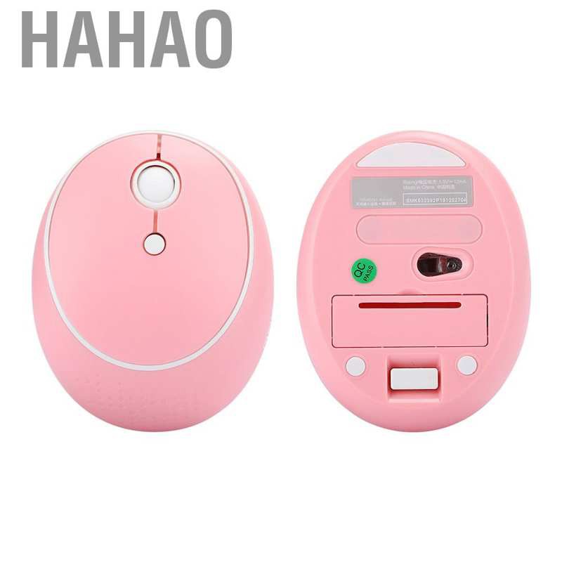 Hahao Wireless Keyboard Mouse Set Mini Mixed Colors Round Keycap Office Supplies