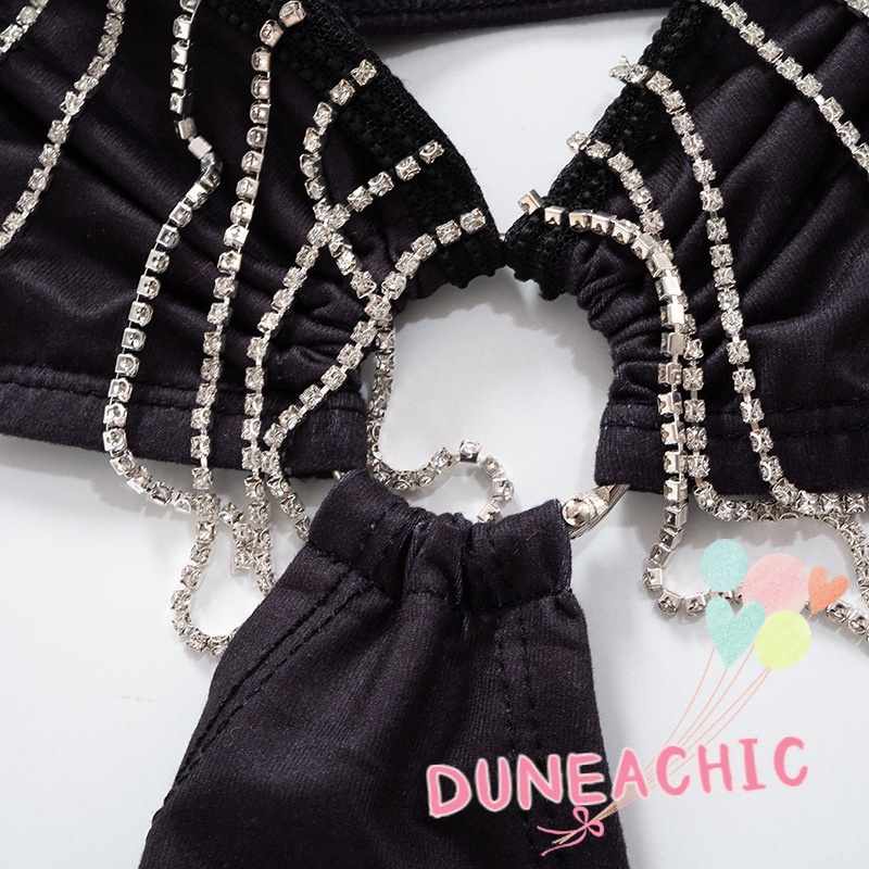 DUNEA Đầm Dây Hở Vai In Họa Tiết Quyến Rũ Cho Nữ