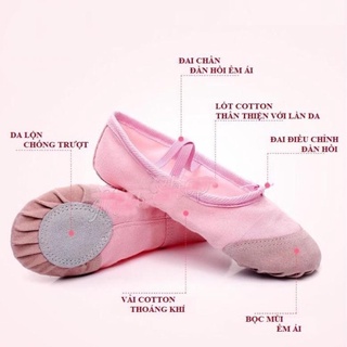 Giày Múa Vải, Giày Múa Balle Nhập Khẩu Cho Trẻ Em (size 23-33)- QUYENSPORTS