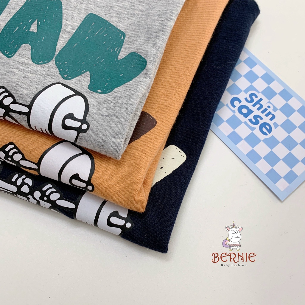 Bộ cotton mềm mát unisex cho bé, bộ thun cộc tay vải cotton mềm đẹp