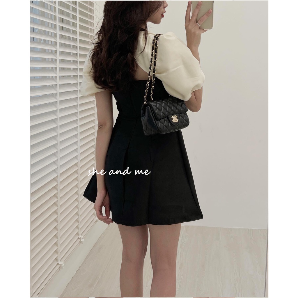 (Hàng Có Sẵn) Đầm Nữ Cổ Vuông Tay Bồng Tuyết Mưa Đầm Chữ A Cho Nữ Hàng Quảng Châu Siêu Đẹp (Ảnh thật ở cuối) | BigBuy360 - bigbuy360.vn