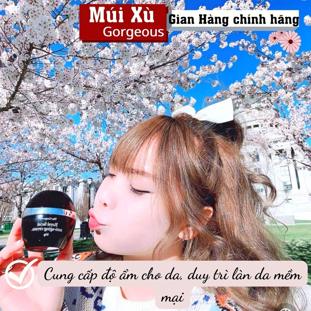 Kem cừu đêm Múi Xù The Gorgeous dưỡng ẩm chống lão hóa trắng da hộp 50g