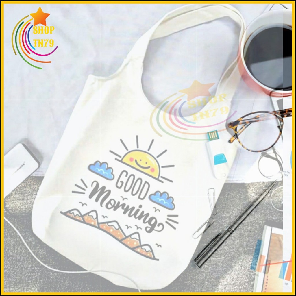 Túi đeo vai thời trang vải canvas mềm loại to đi hoc , đi chơi , đi làm đều rất đẹp - GOD MORNIN