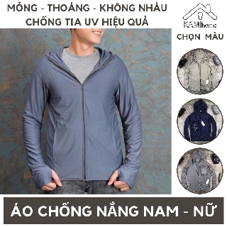 Áo chống nắng Cotton thông hơi Mỏng Nhẹ Không nhàu cho Nam Nữ