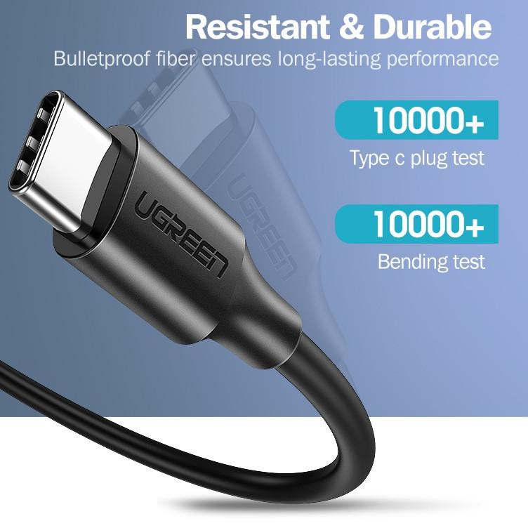 UGREEN Dây Cáp Sạc 60w Usb C Sang Type-C 12 Tháng Cho Samsung Macbook Xiao