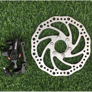 bộ phanh đĩa xe đạp BOLIDS hình cánh hoa có củ phanh đi kèm đường kính 160 mm 6 lỗ ốc