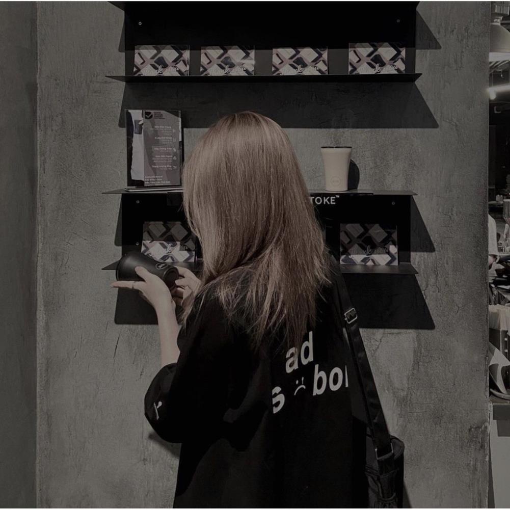 Áo thun nam nữ unisex tay lỡ Sad đen PT6, áo phông tay lỡ unisex form rộng oversize streetwear