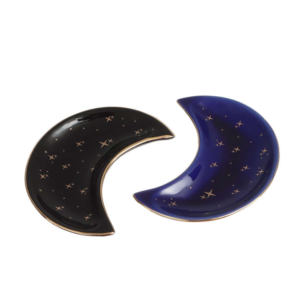 Đĩa Đựng Trang Sức Hình Mặt Trăng Bằng Gốm