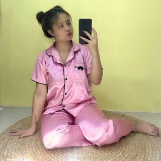🎀bigsize tay ngắn quần dài phi lụa🎀