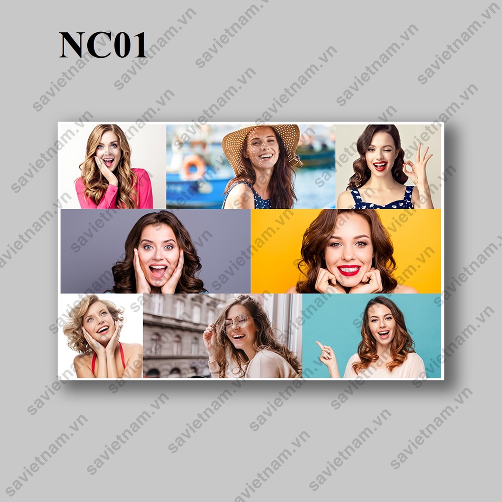 Tranh nha khoa chủ đề Nụ cười đẹp, Nụ cười gia đình - chất liệu IN ẢNH