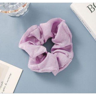 Dây buộc tóc scrunchie lụa satin màu basic